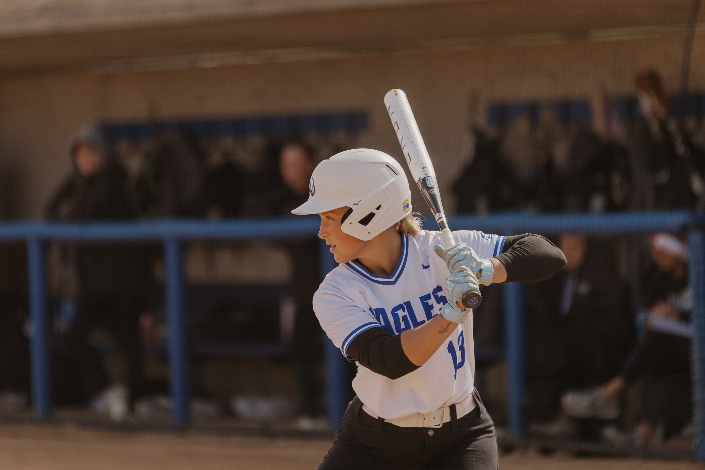 Shannon Finn getting ready to swing her bat