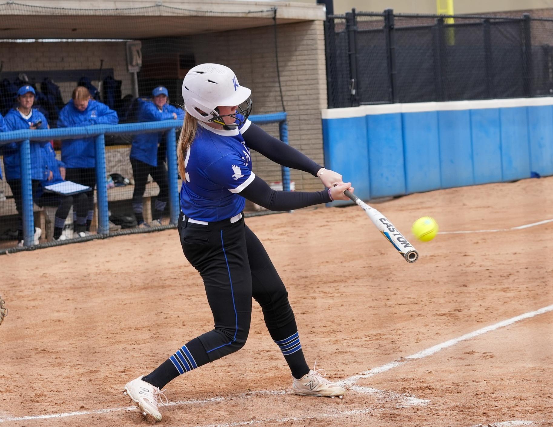 HALL SOCKS 4 HOMERS FOR KCC SOFTBALL