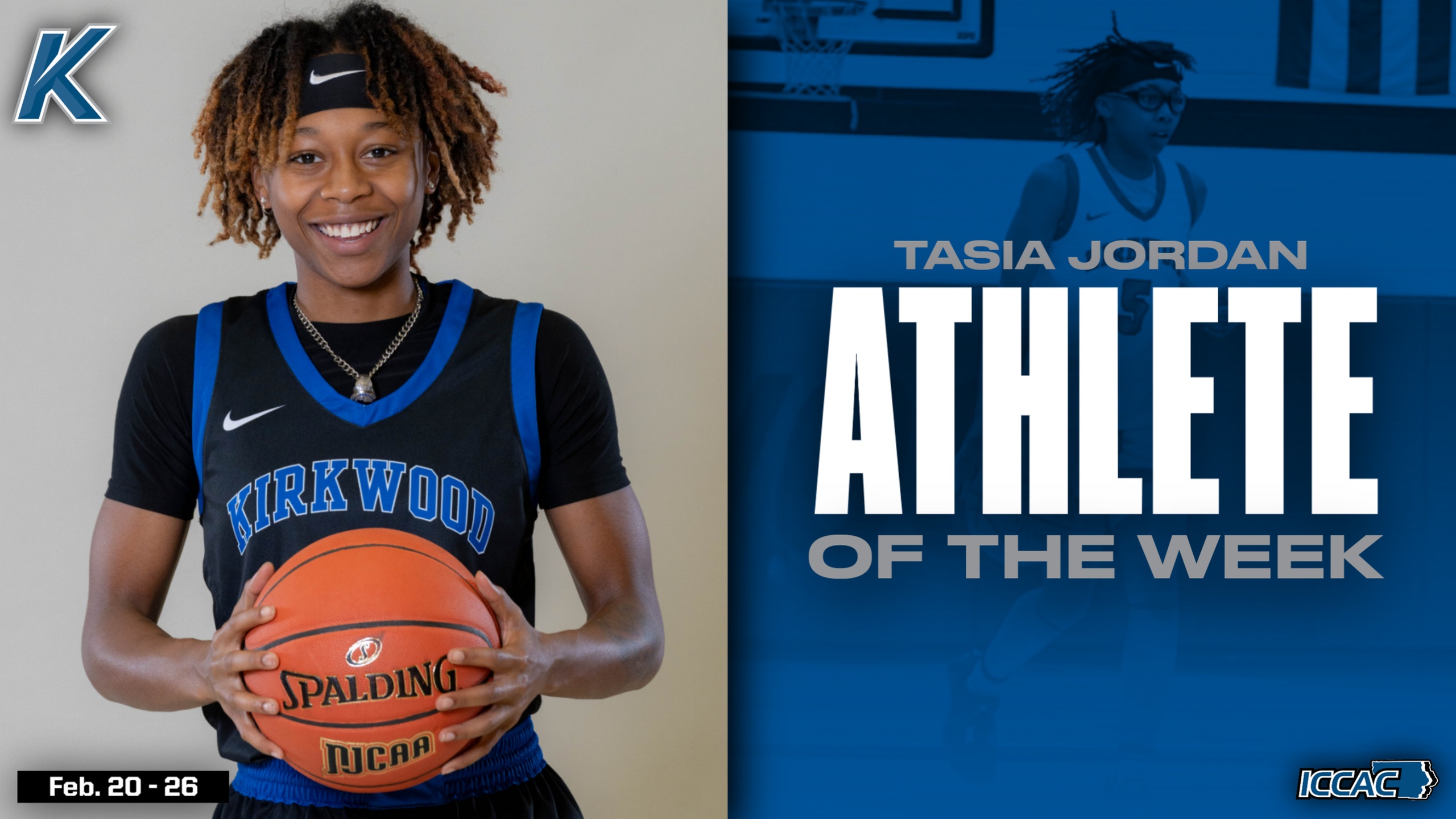 Jordan Named ICCAC Athlete of the Week | Feb. 20-26